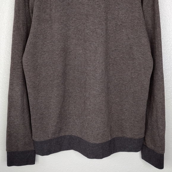 Ted Baker London Men's Brown Cotton Quarter Zip-Up Long Sleeve Sweater Sz XL - Picture 8 of 13